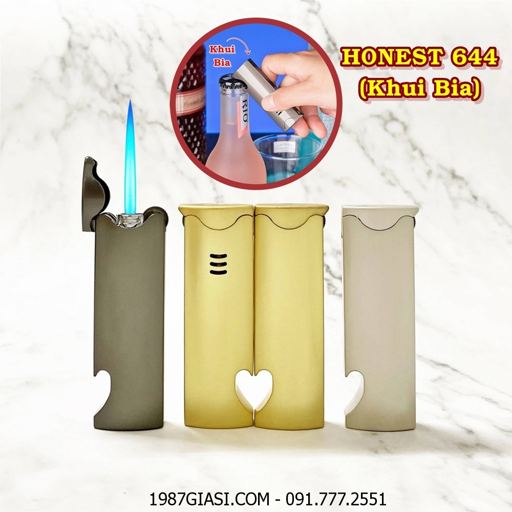 BẬT LỬA KHÈ HONEST 644 (KHUI BIA) - GAS ĐÁ RÃNH TAY - (XÀI GAS)