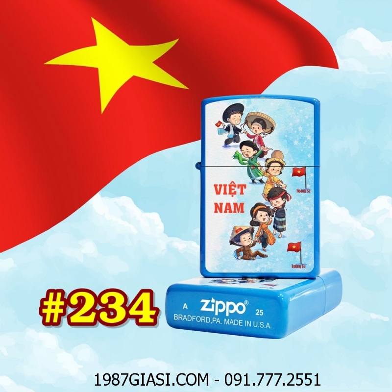 BẬT LỬA ZIPPO SƠN TĨNH ĐIỆN HÌNH BIỂN ĐẢO TỔ QUỐC EM TRƯỜNG SA HOÀNG SA VIỆT NAM (CÓ MỘC ĐÁY) - (XÀI XĂNG) #234