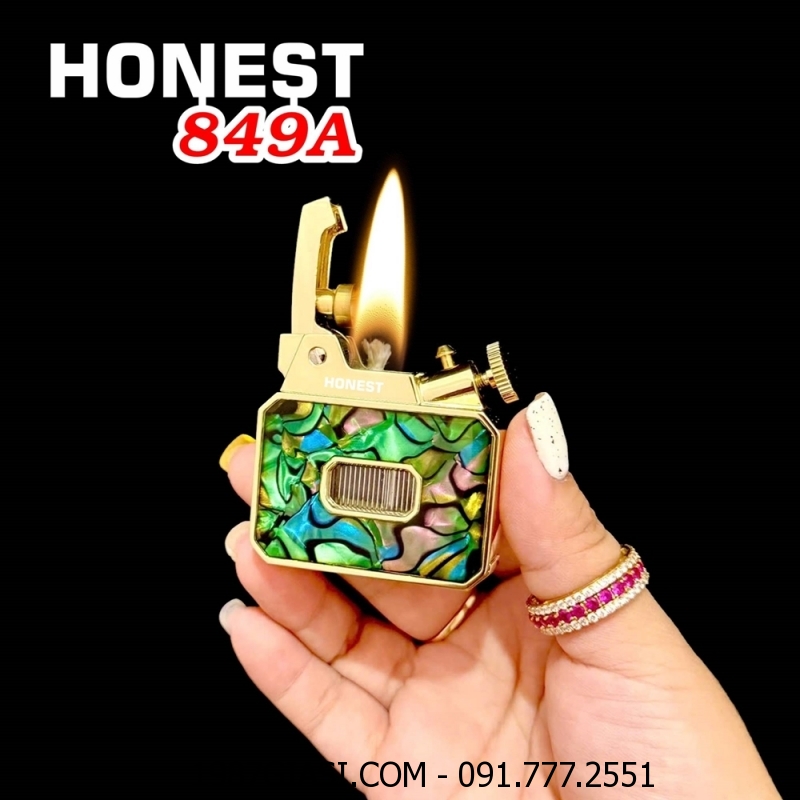 BẬT LỬA XĂNG LỘ THIÊN HONEST 849A KHẢM XÀ CỪ (FULLBOX) - (XÀI XĂNG)