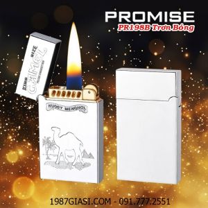 BẬT LỬA XĂNG ĐÁ PROMISE PR198B HÌNH LẠC ĐÀ TRƠN BÓNG - (XÀI XĂNG)