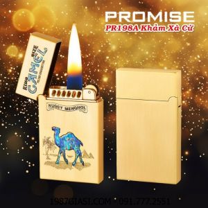 BẬT LỬA XĂNG ĐÁ PROMISE PR198A HÌNH LẠC ĐÀ KHẢM XÀ CỪ - (XÀI XĂNG)