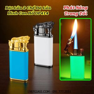 BẬT LỬA 2 CHẾ ĐỘ LỬA HÌNH CON HỔ DP414 (DẠ QUANG PHÁT SÁNG) - (XÀI GAS)